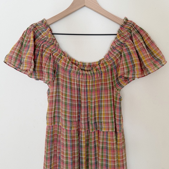 THE GREAT. Colorful Plaid Maxi Dress - Picture 2 of 4